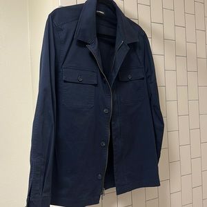 Express shirt jacket, navy blue
